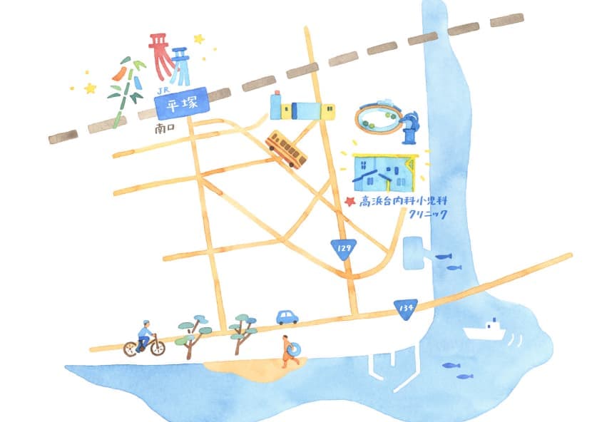 高浜台内科小児科クリニックへのアクセスマップ